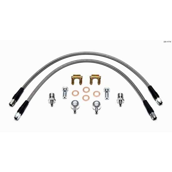Wilwood 220-11718 Flexline Brake Line Kit, D52 Caliper w/Banjo, 20 In.