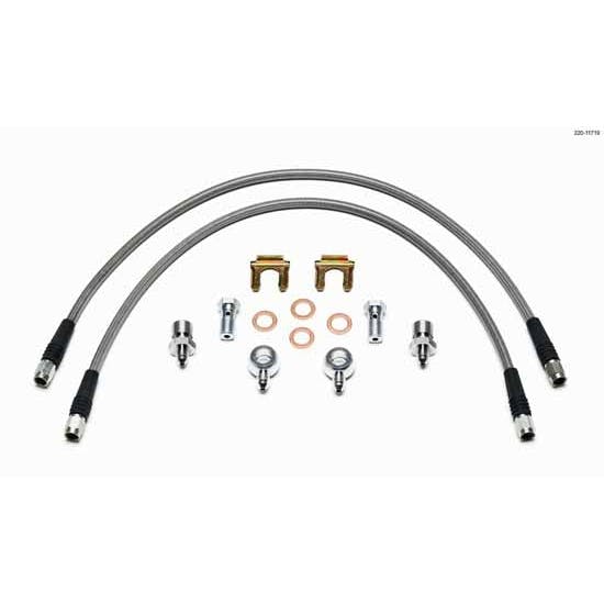 Wilwood 220-11719 Flexline Brake Line Kit, D52 Caliper w/Banjo, 22 In.