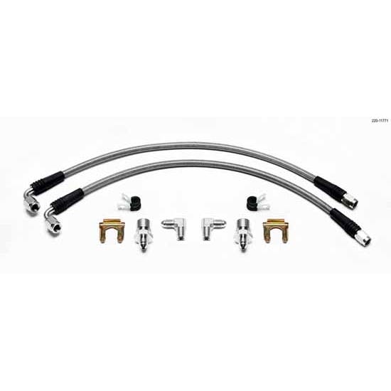Wilwood 220-11771 Flexline Front Brake Line Kit, 2005-10 Mopar
