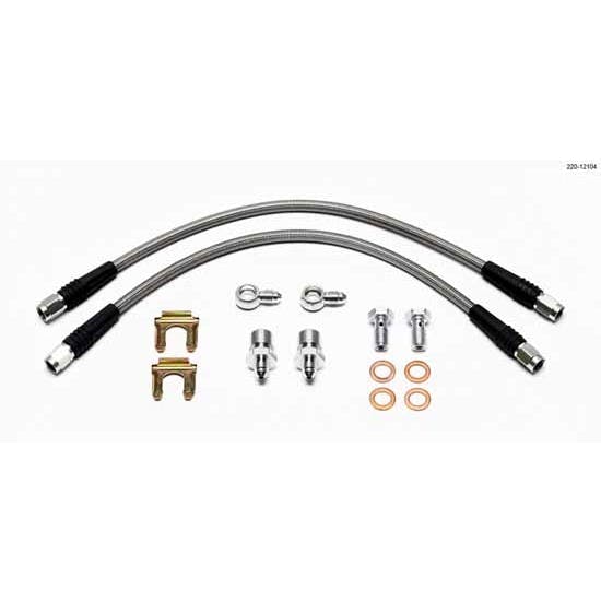 Wilwood 220-12104 14 Inch Flexline Kit, 3/8-24 IF to 10mm Banjo