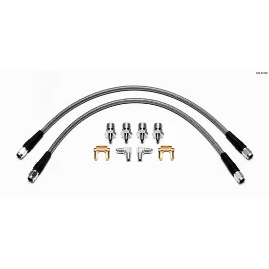 Wilwood 220-12168 Flexline Front Brake Line Kit, 1965-69 Ford Mustang