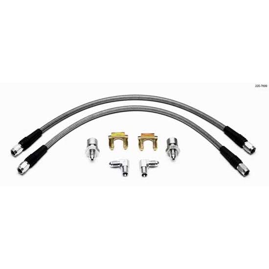 Wilwood 220-7699 Flexline Front Brake Line Kit, 55-57 Chevy w/ FDL