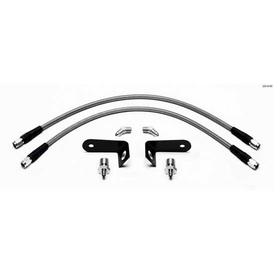 Wilwood 220-9195 Flexline Front Brake Line Kit, 70-73 Mustang w/FSL4