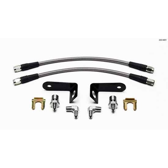 Wilwood 220-9481 Flexline Front Brake Line Kit, Kit Car w/FSL4 Caliper