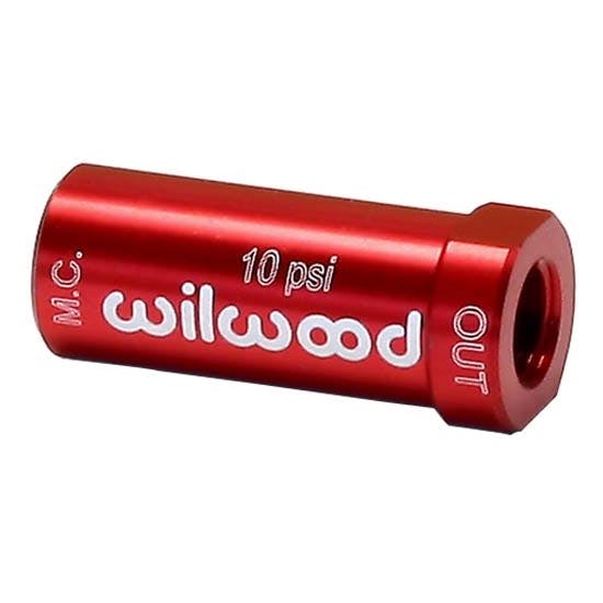 Wilwood 260-13707 Drum Brake Residual Pressure Valve, 10 PSI, Red