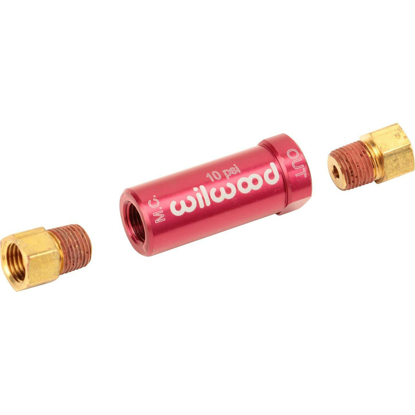 Wilwood 260-13784 Red 10 PSI Residual Pressure Valve with Fittings