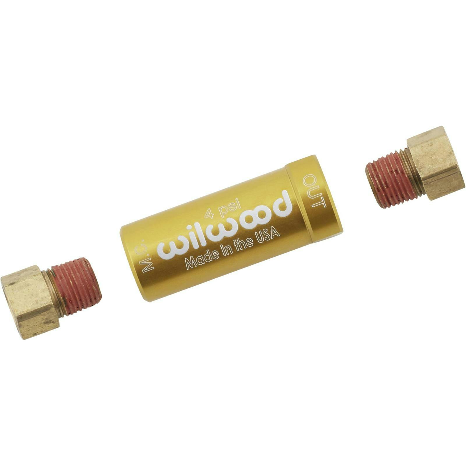 Wilwood 260-15366 Gold 4 PSI Residual Pressure Valve W/ Fittings