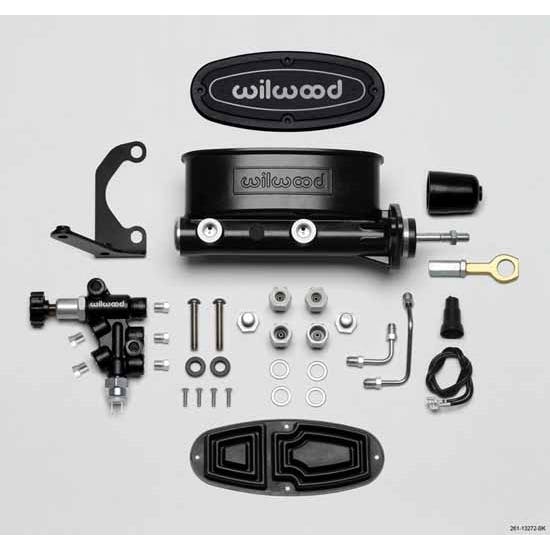 Wilwood 261-13272-BK H/V Tandem Master Cylinder Kit, 7/8 Inch, Mustang