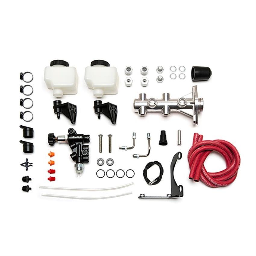 Wilwood 261-14251-P Remote Tandem Master Cylinder Kit, 1 Inch