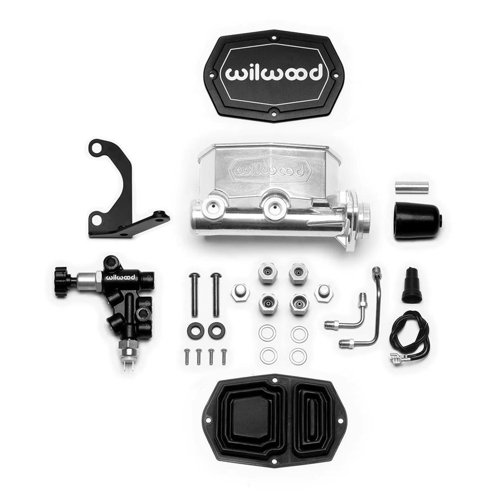 Wilwood 261-14963-P Compact Tandem M/C Kit with Bracket and Valve
