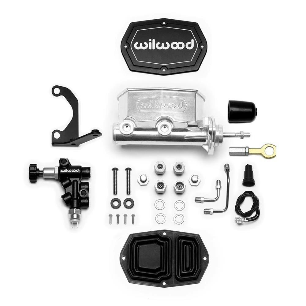 Wilwood 261-15522-P Compact Tandem M/C w/Bracket/Valve, Mustang