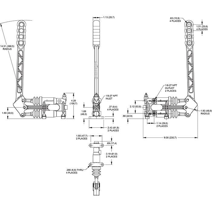 Wilwood 340-14744 Hand Cutting Brake Assembly