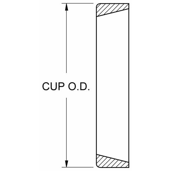 Wilwood 370-0876 Outer Bearing Race Cup, Drag Hub, Small