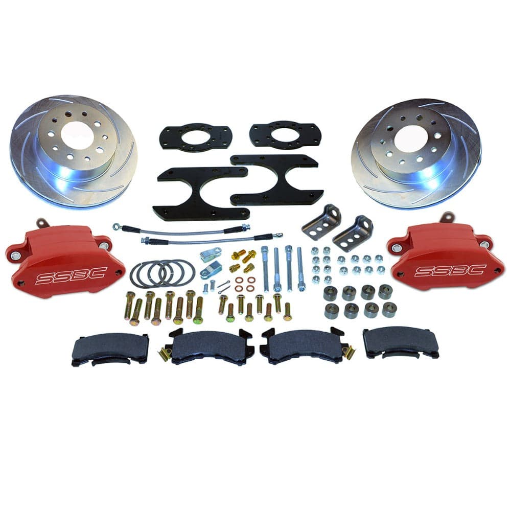 SSBC-USA A111-21R Sport R1 Rear Drum to Disc Brake Kit, Red