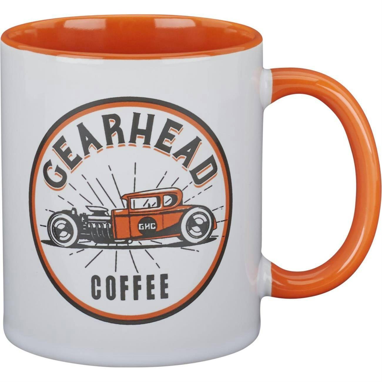 Gearhead Coffee M2411OZ Gearhead Coffee White/Orange Mug, 11 Oz