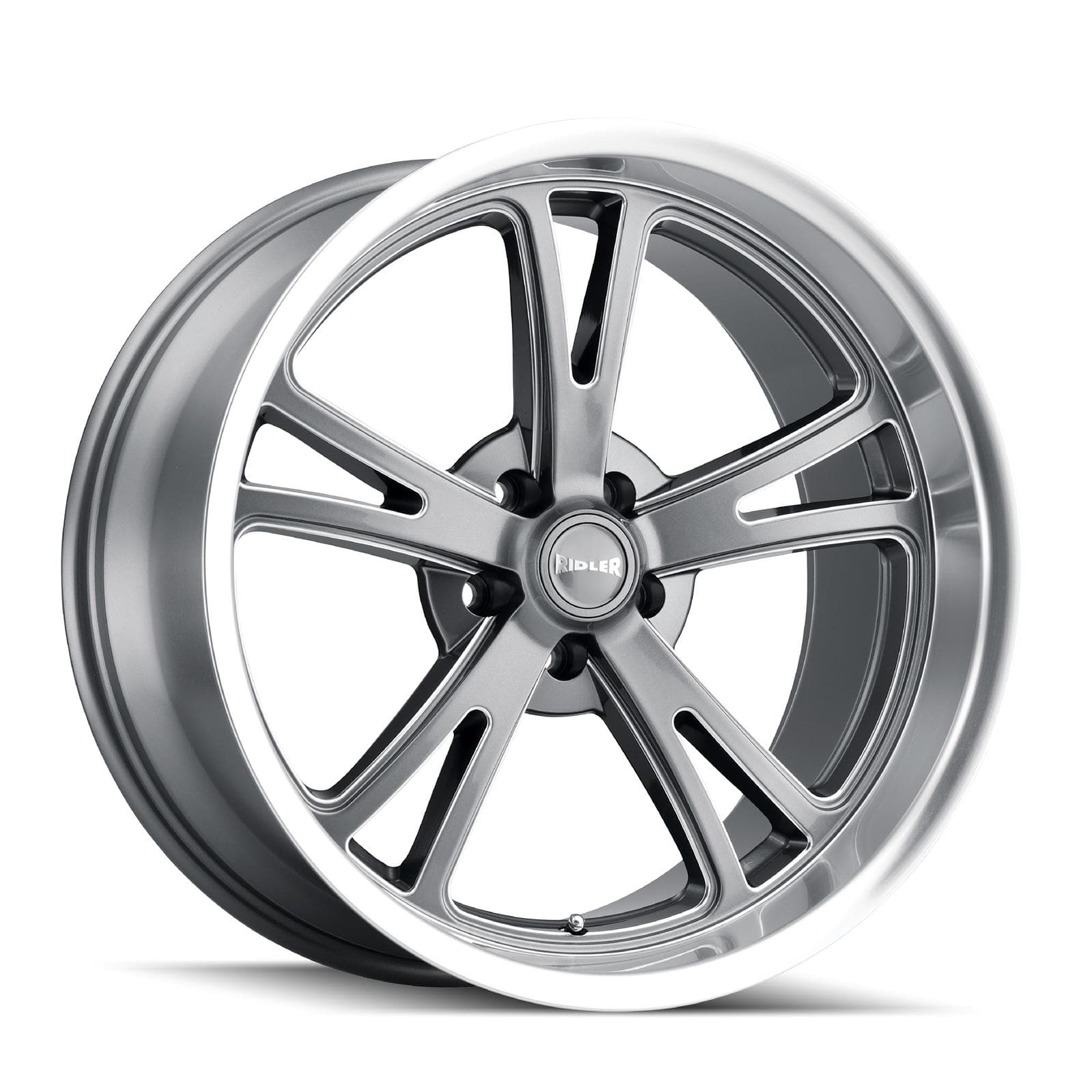 Ridler Wheels 606-8861G 606 Wheels, 18x8 Inch, Gray, Machined