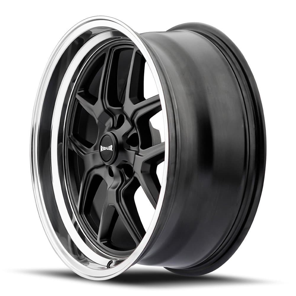 Ridler Wheels 610-7761MB 610 Wheels, 17x7 Inch, Black Polished