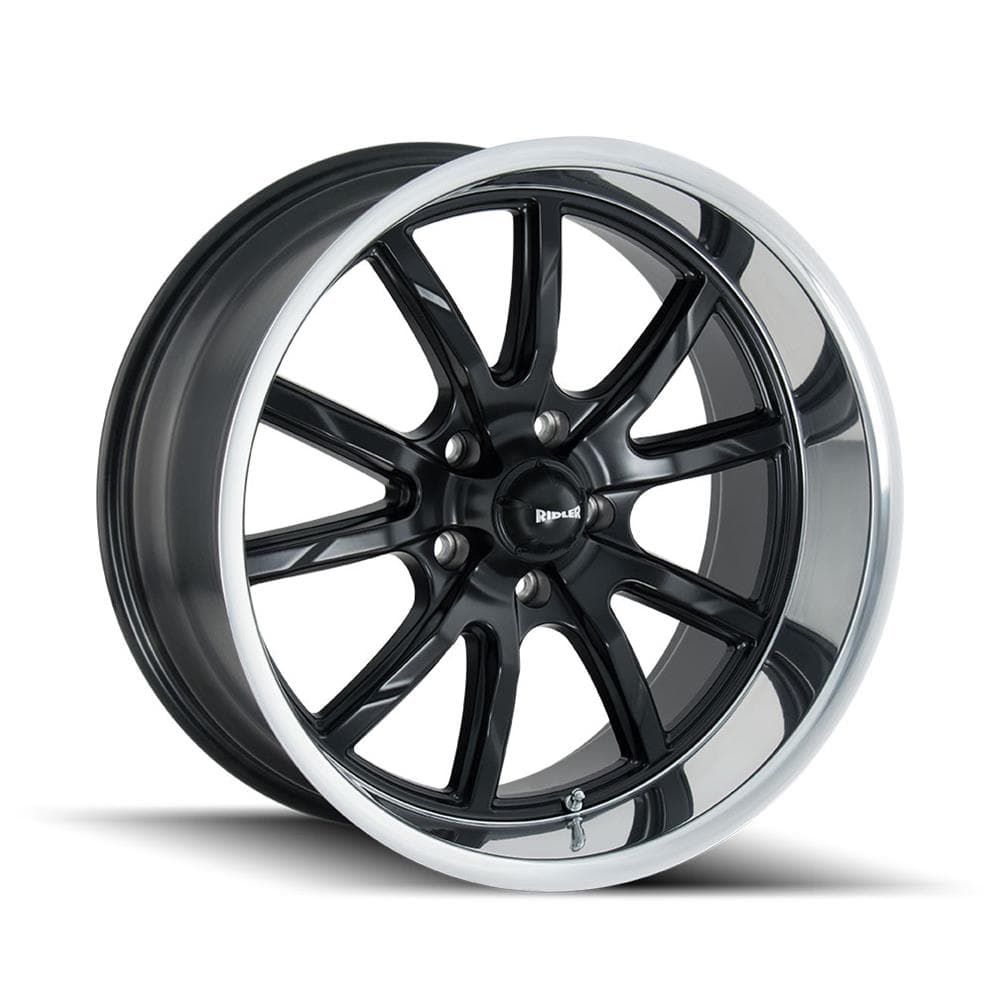 Ridler Wheels 650-8861MB 650 Wheels, 18x8 Inch, Black Polished