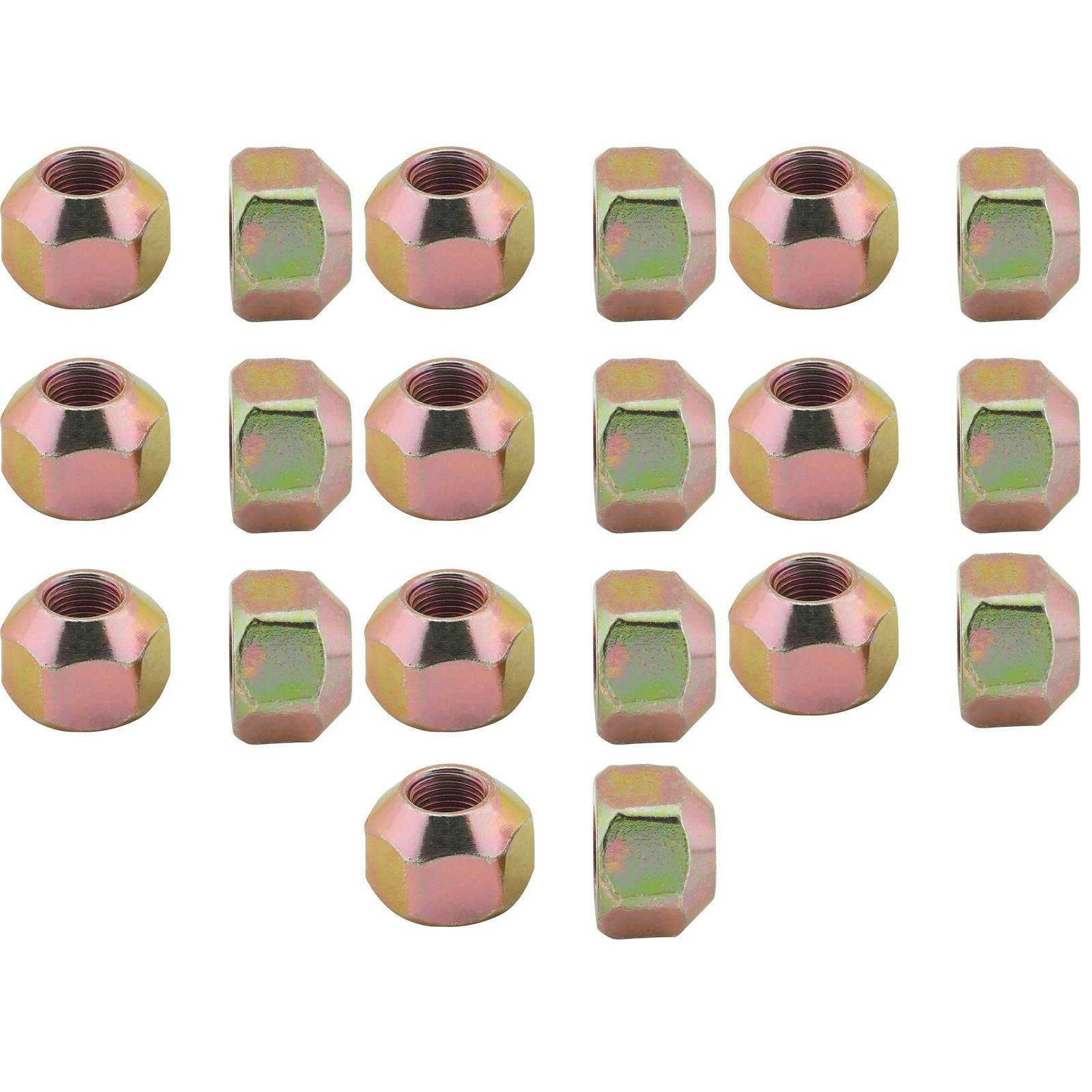 Wheel Lug Nuts, Steel, 1/2 Inch RH Fine, Single Taper, 20 Pack