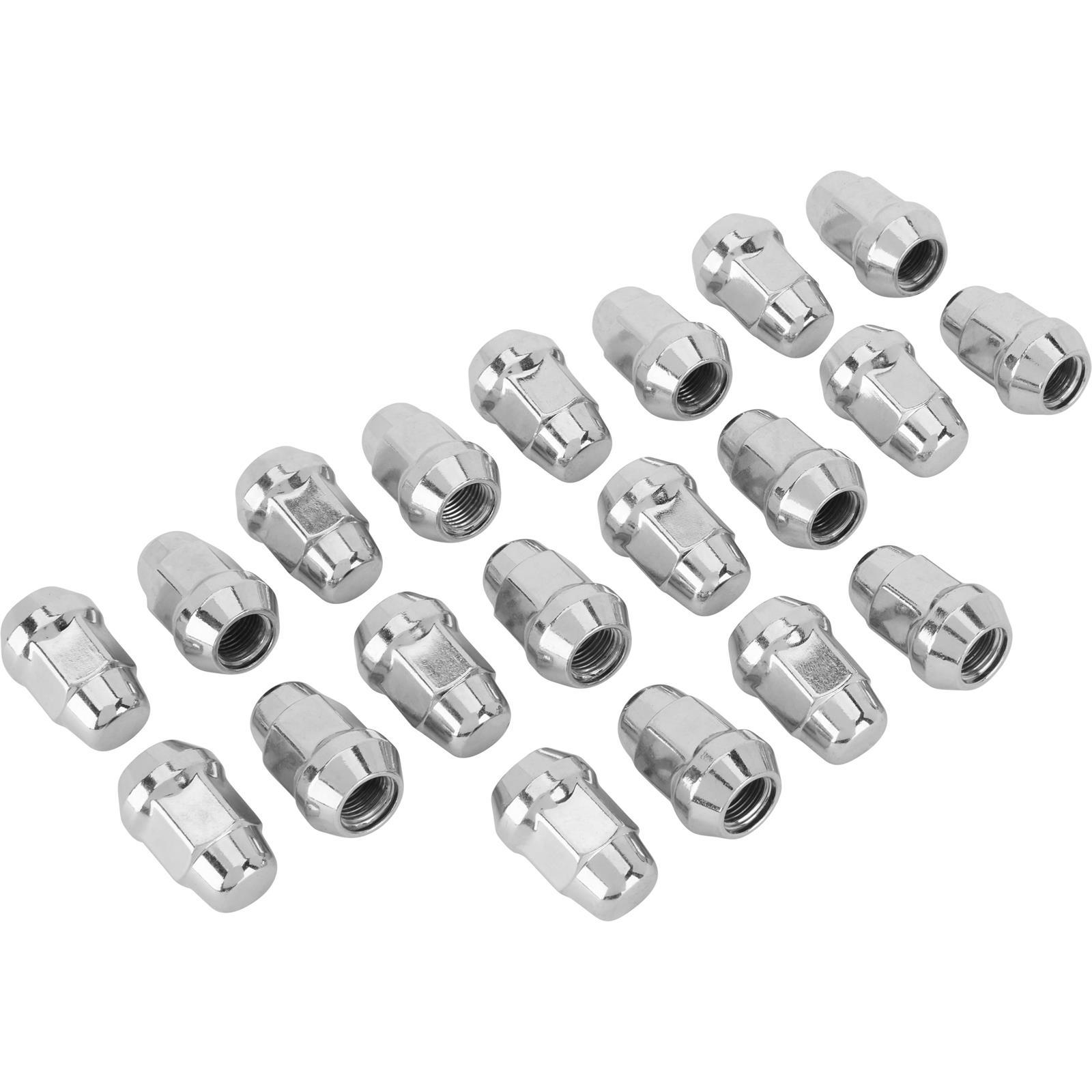 Chrome Acorn Lug Nuts, 1/2 Inch, 20 Pack