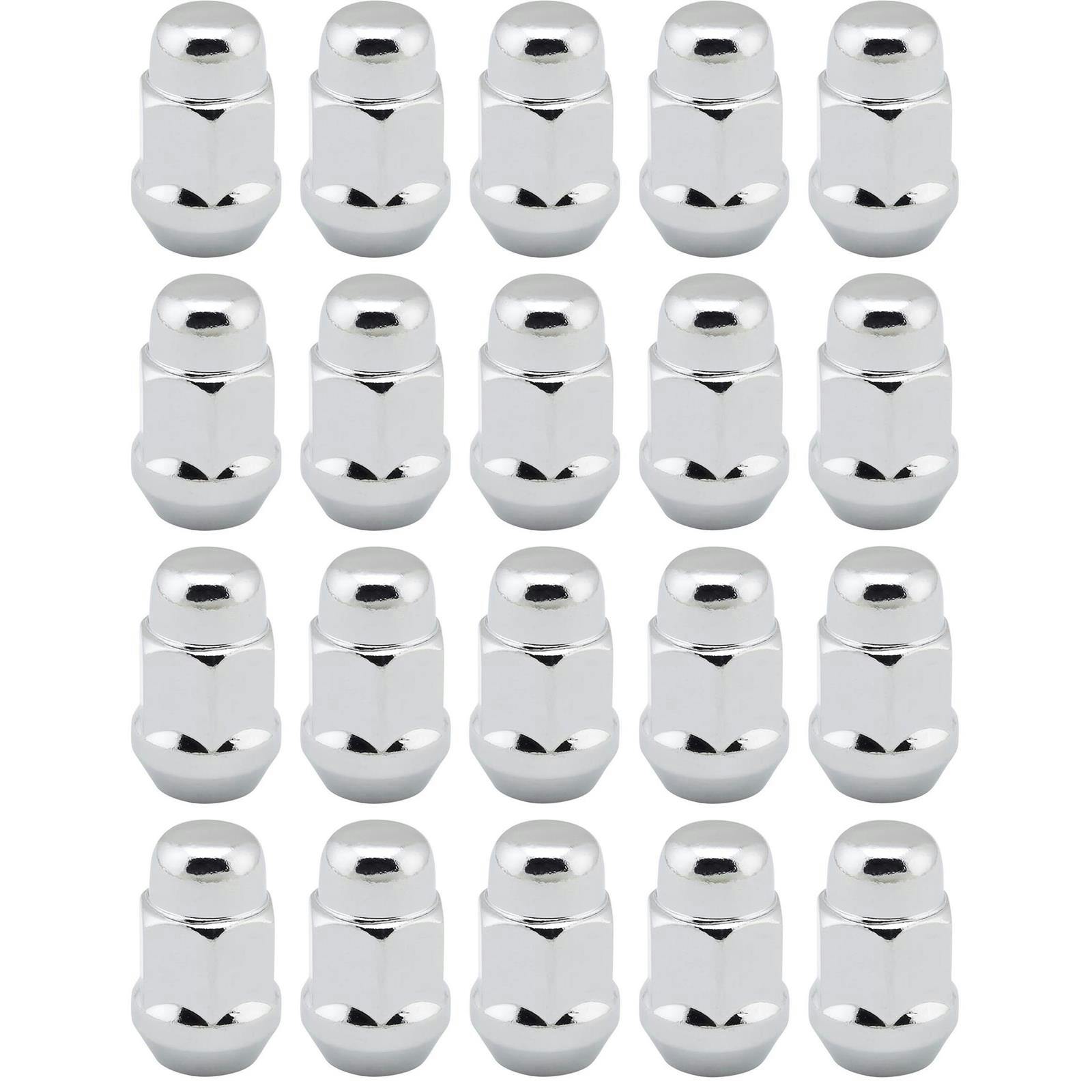 Chrome Acorn Lug Nuts, 7/16 Inch, 20 Pack