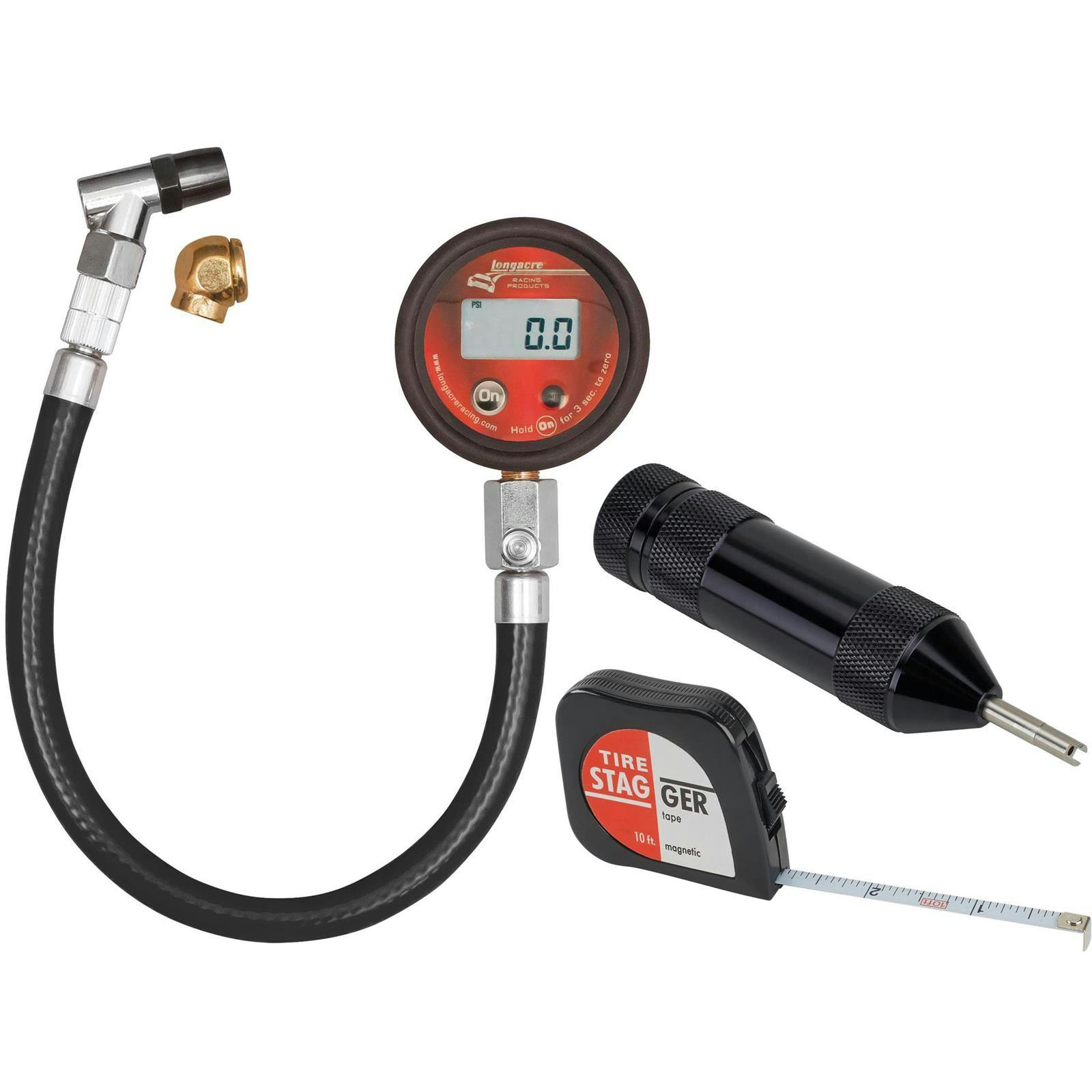 Longacre Digital Pressure Gauge 0-60 psi, Tape and Core Tool