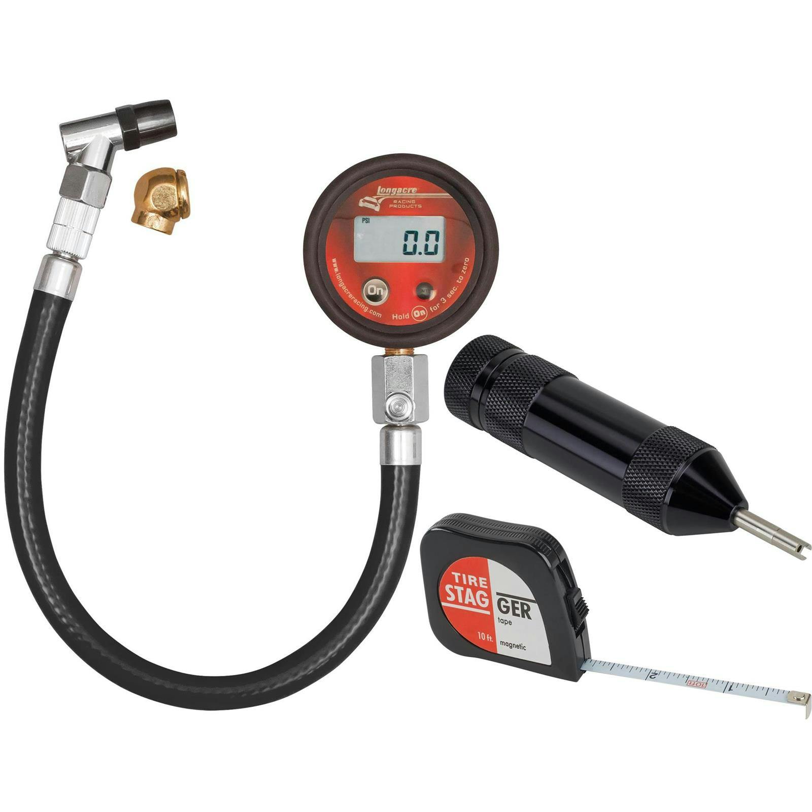 Longacre Digital Pressure Gauge 0-100 psi, Tape and Core Tool