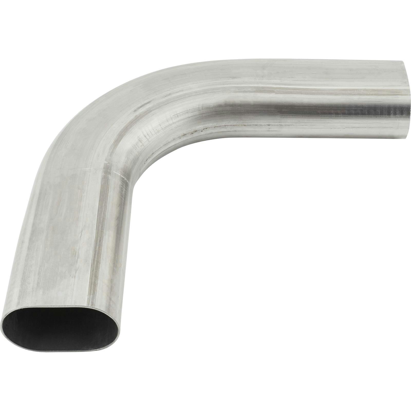 Oval Exhaust Pipe Horizontal Mandrel Bend, 90 Degree, 3 Inch