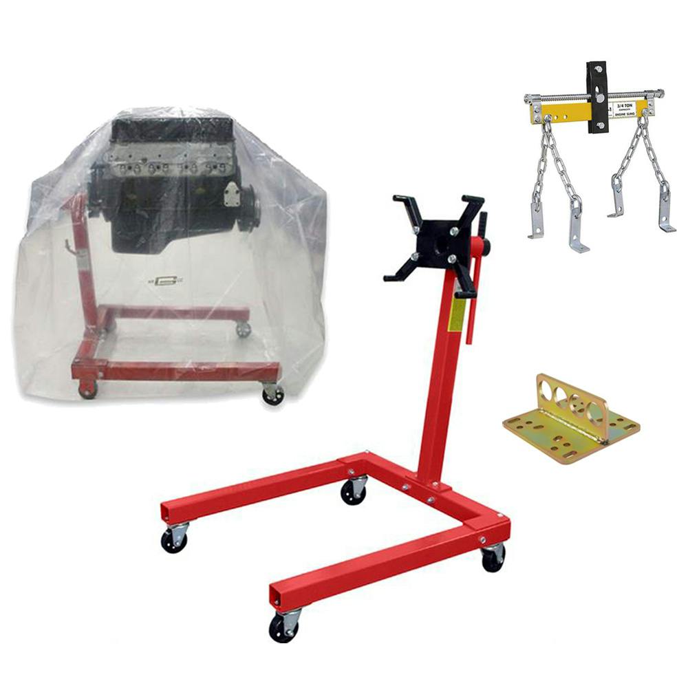 1500 LBS Engine Stand Storage Kit, Bag/Lift Plate/Leveler
