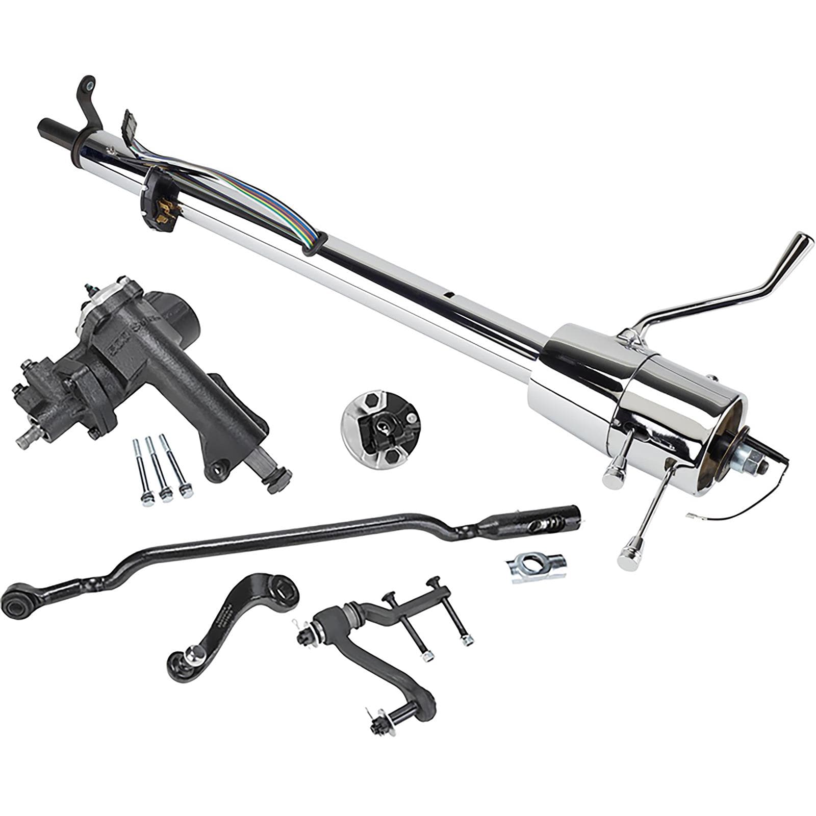 57 Chevy Power Steering Conversion Kit w/Chrome Tilt/Shift Column
