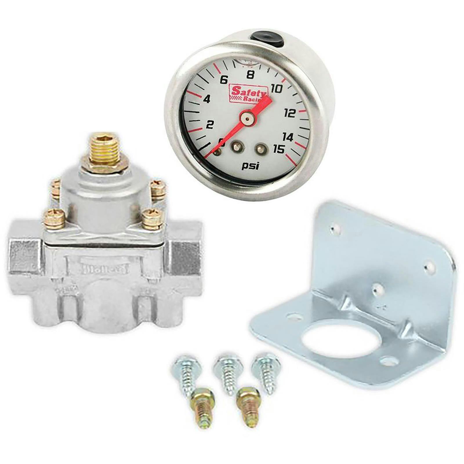 Holley Fuel Pressure Regulator & Liquid Filled Gauge Kit 4.5-9PSI