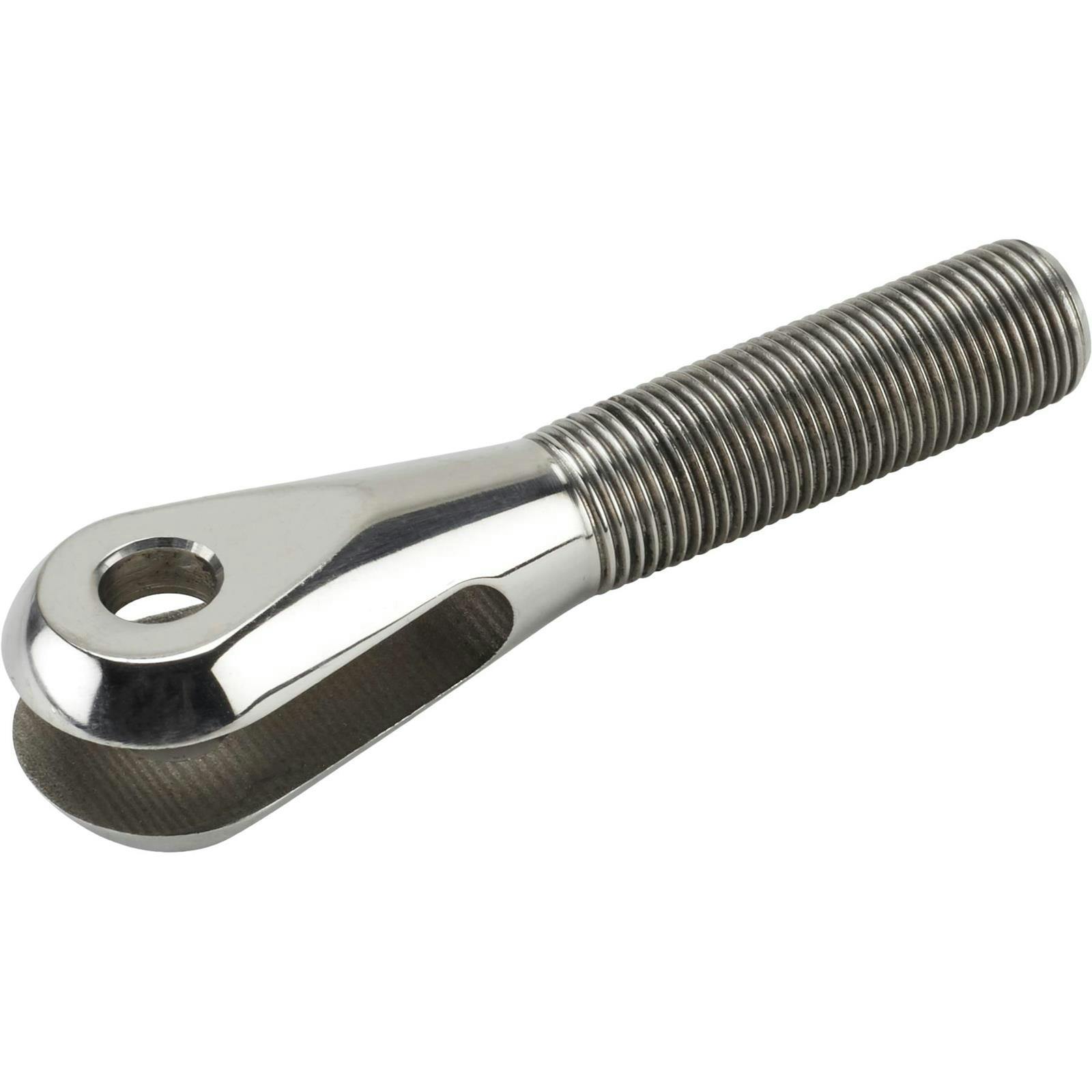 Stainless Steel Smoothie Clevis, 5/8 RH NF Thread, 3/8 Slot & Hole