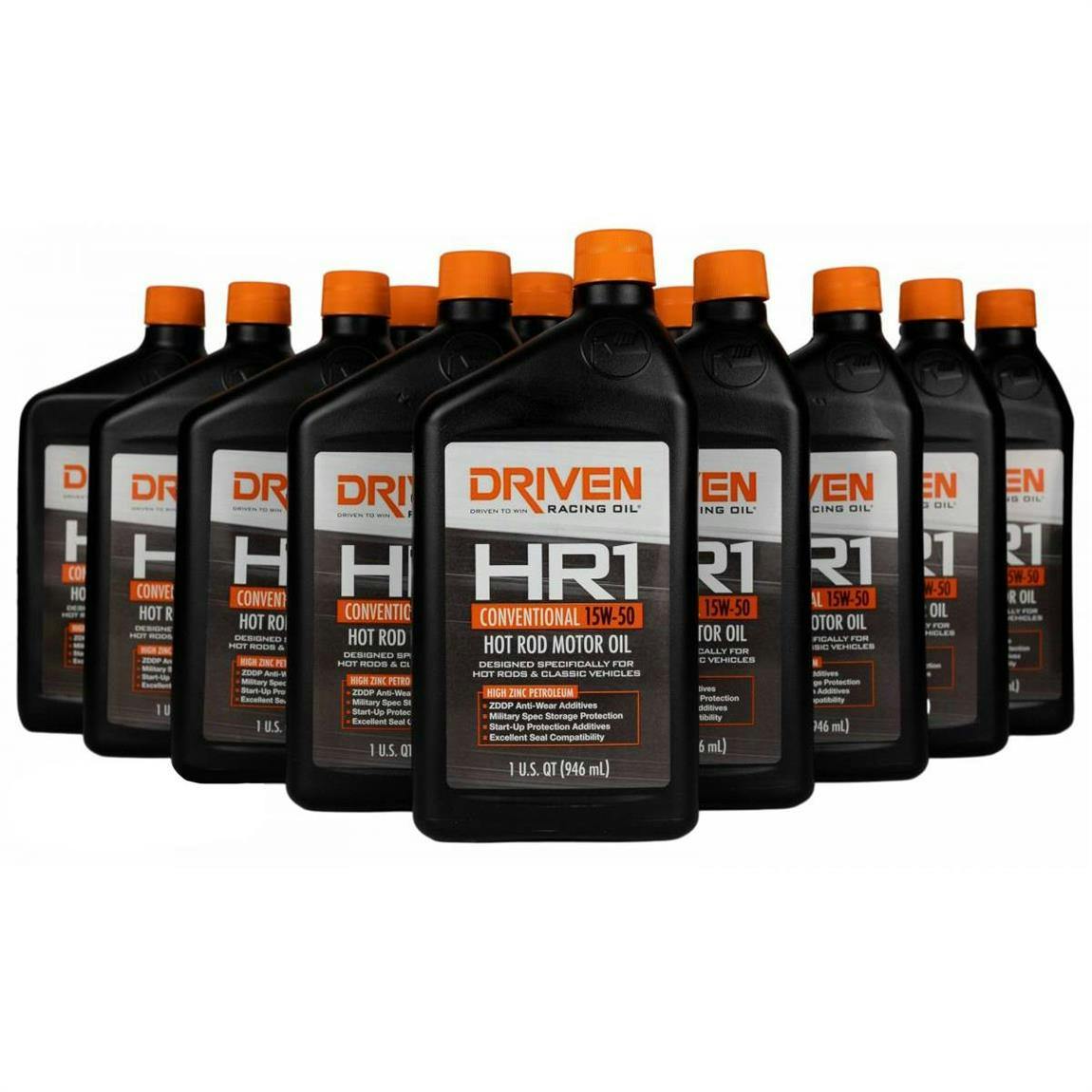 Driven Racing Oil 02107 HR1 Conventional 15W50 Motor Oil, 12 Qts