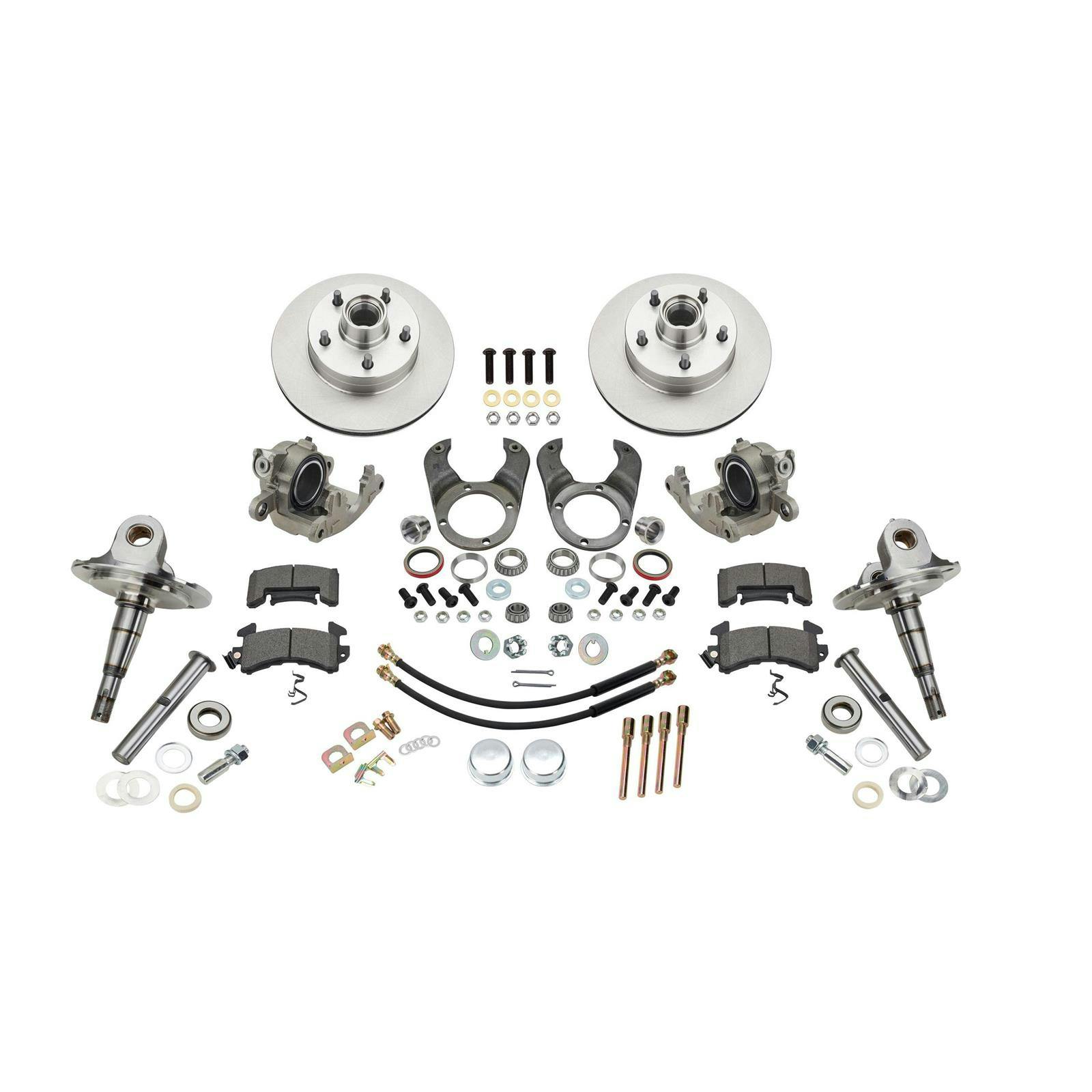 1937-48 Ford Spindle Disc Brake Kit 5 on 4-3/4, Metric, w/Spindle