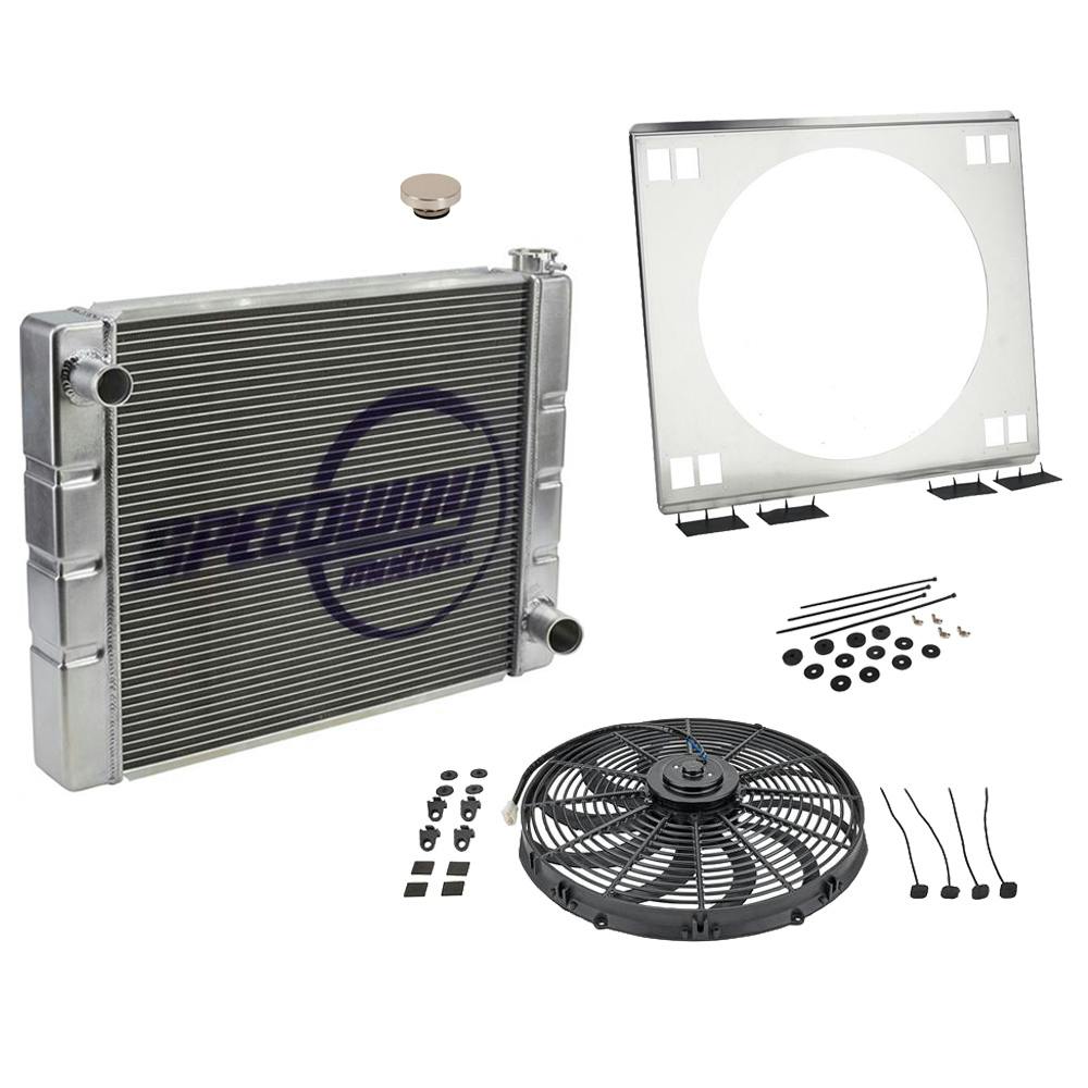 Universal SBC/BBC Radiator Kit w/Single Electric Fan, 26 Inch