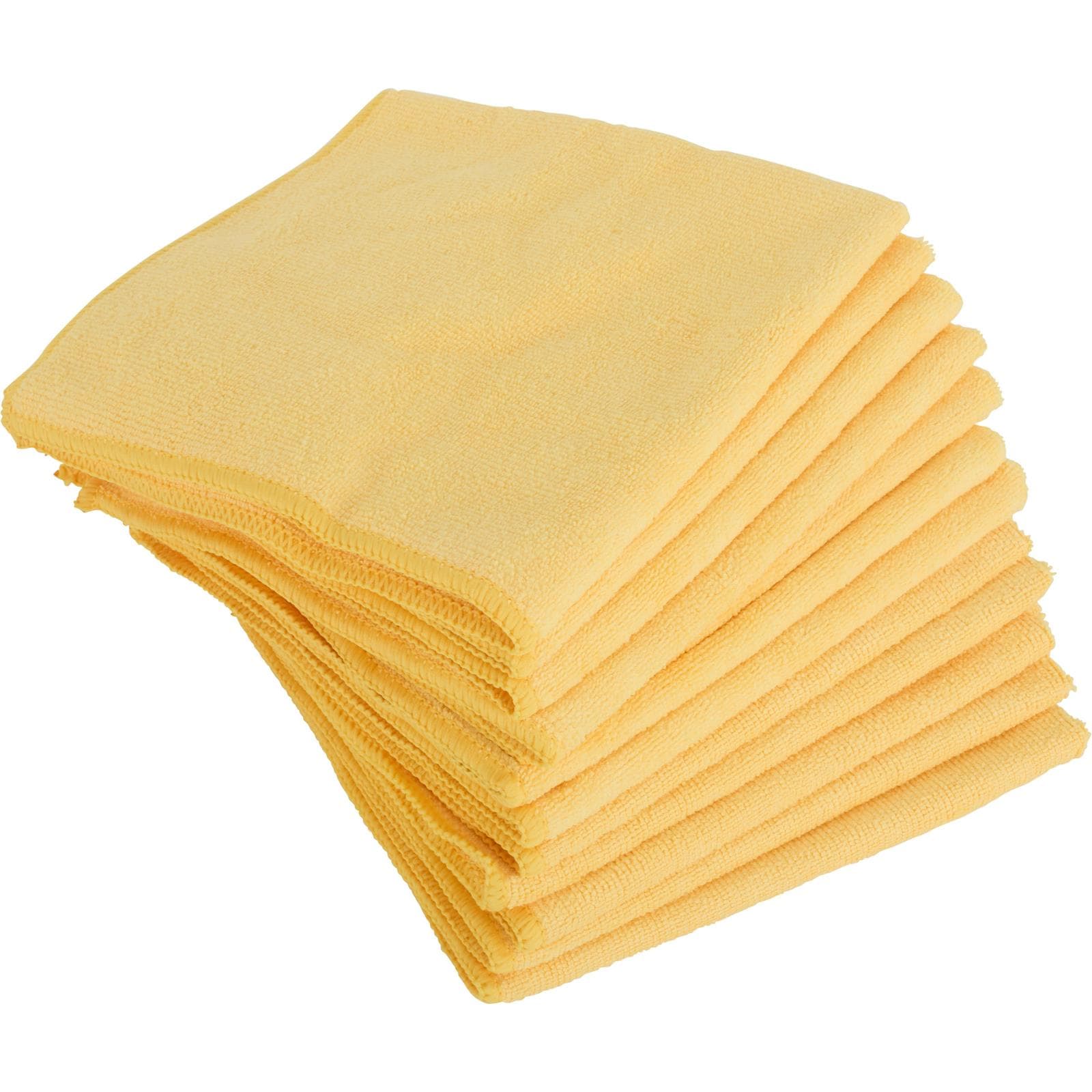 Premium Microfiber Towel, 16 Inch X 16 Inch, Gold, 12/ Pack