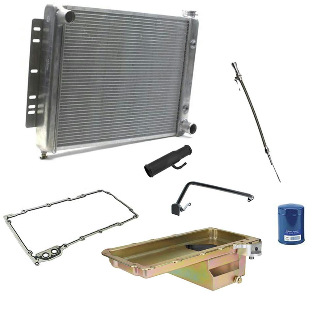 1966-67 Chevelle LS Swap Radiator Kit with Low Profile Oil Pan