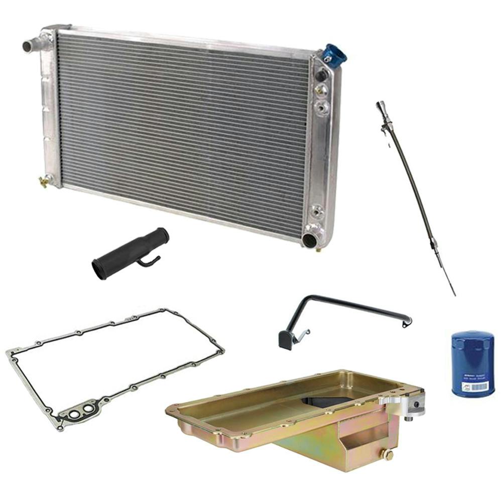 GM A-Body/B-Body/Truck LS Swap Radiator/Low Profile Oil Pan Kit