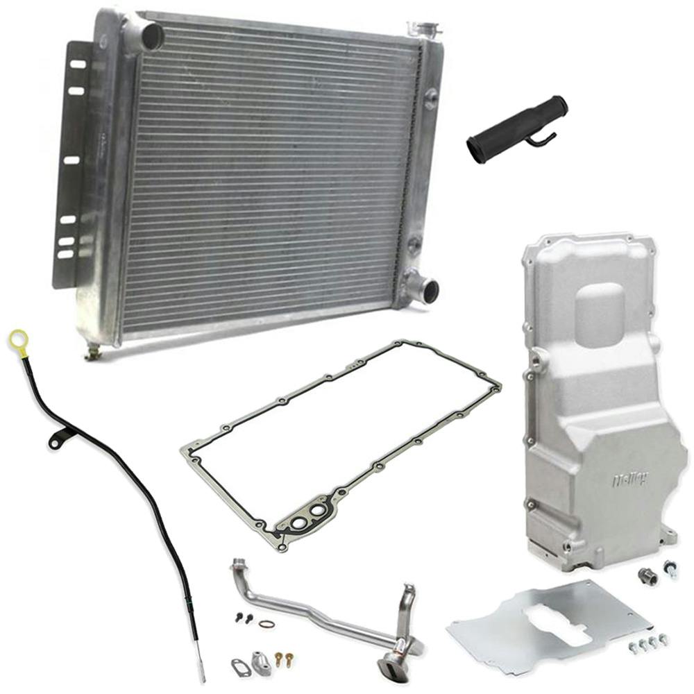 1966-67 Chevelle LS Swap Radiator Kit with Holley 302-3 Oil Pan