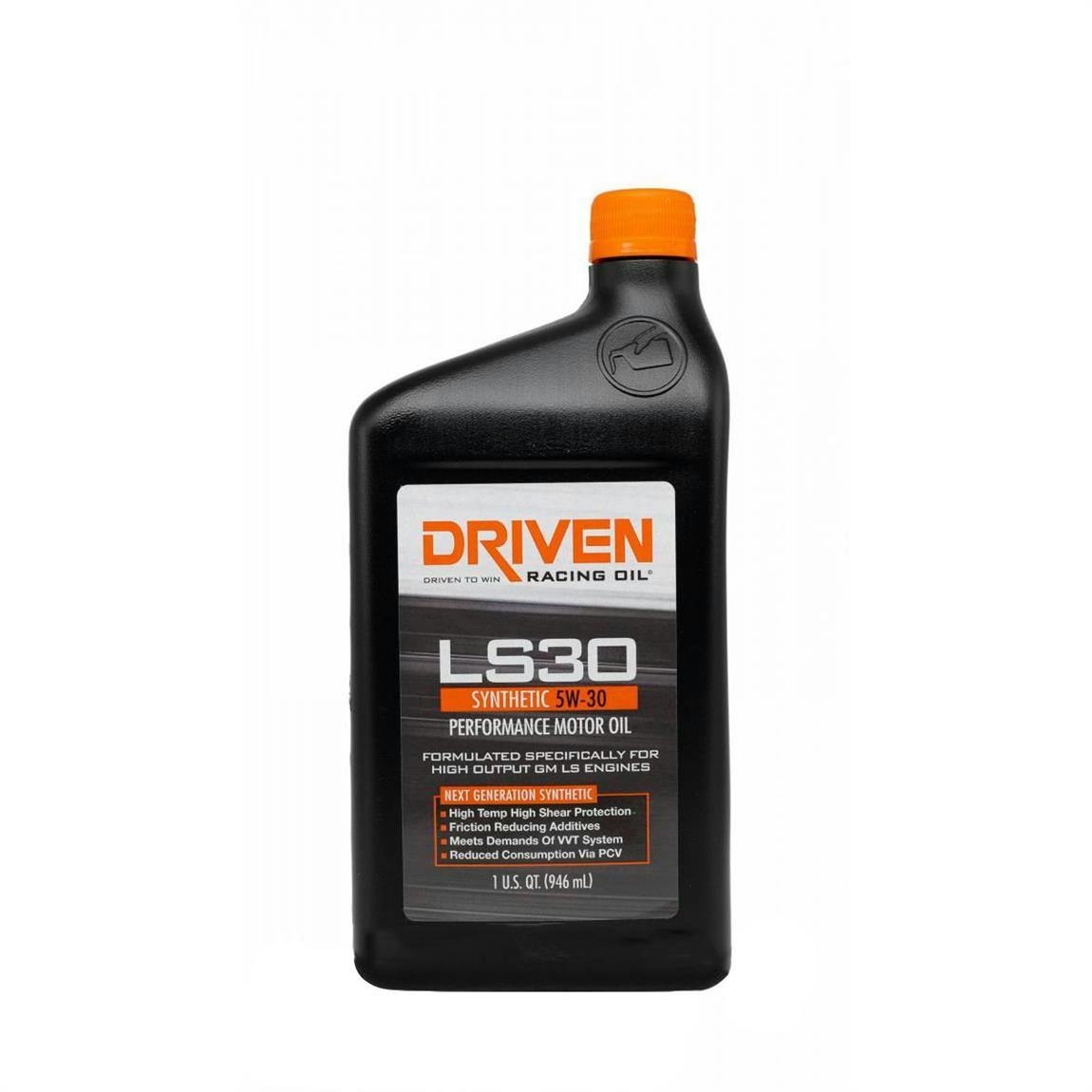 Driven Racing Oil 2906 LS30 5W-30 Synthetic Street Oil, 1 Qt