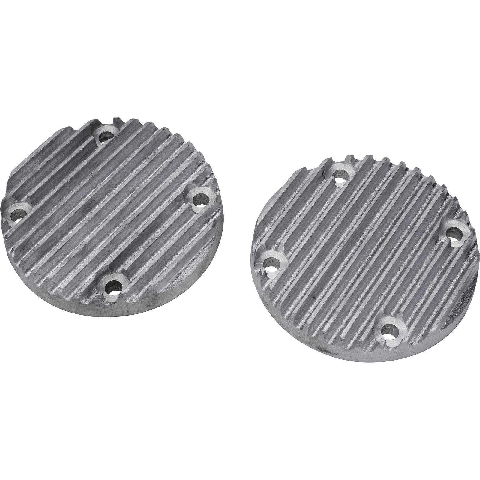 Speedway Header Block-Off Plate, 5 Inch Round, Raw