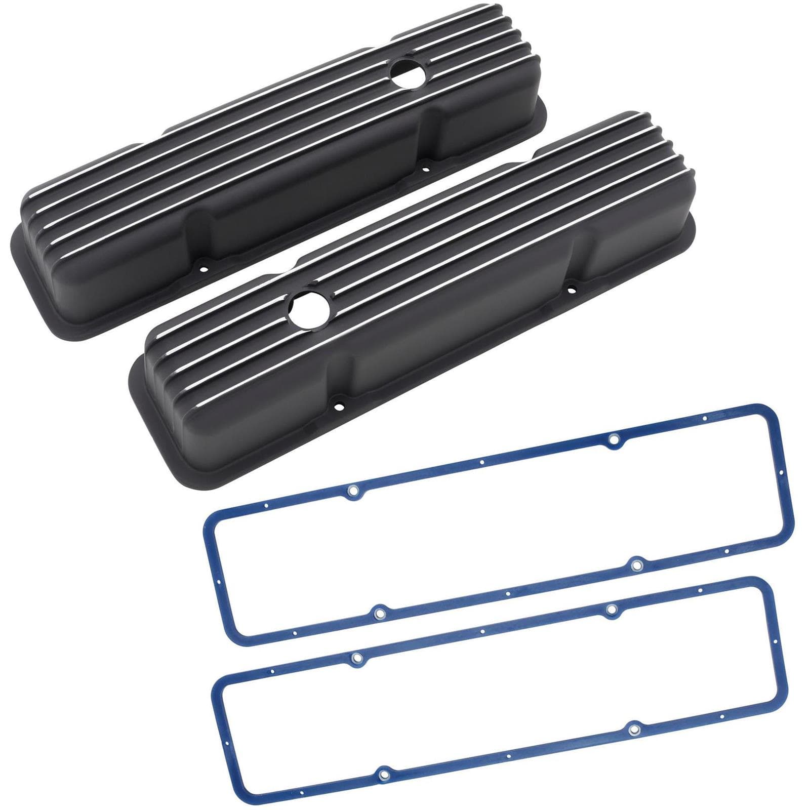 1960-86 SBC 283-305-327-350-400 Tall Finned Valve Covers & Gasket