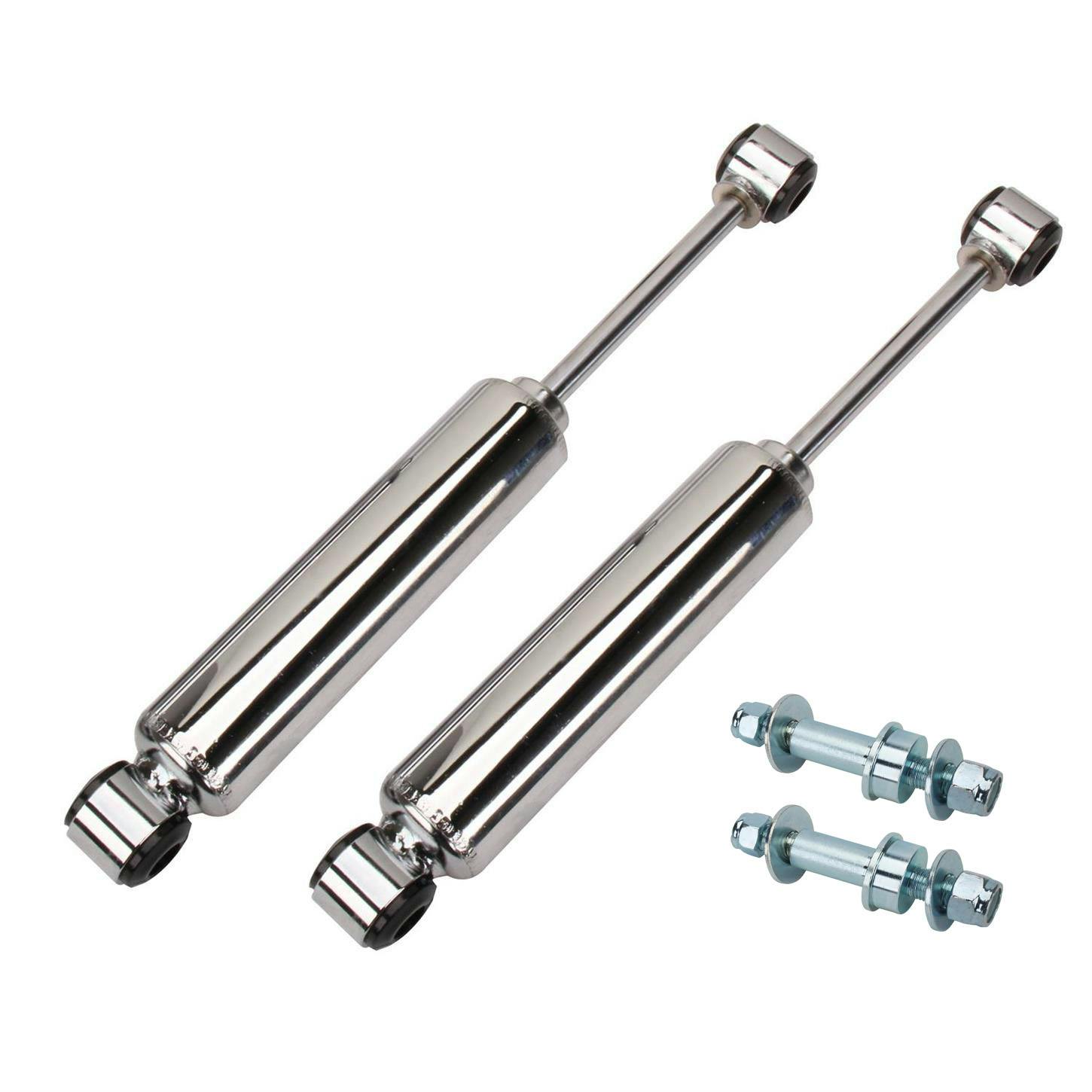 Speedway Short Gas-Filled Tube Shocks, Chrome Plated w/Studs
