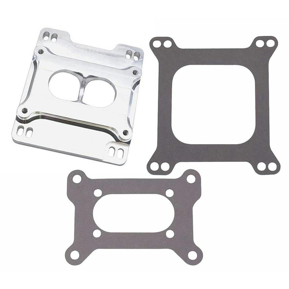 Billet Aluminum 2-Barrel Carburetor Spacer Kit, Dual Plane