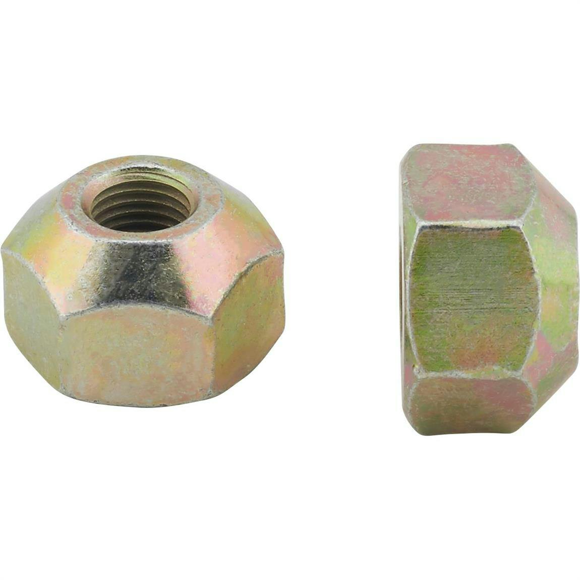 Single Sided Steel Lug Nut, 7/16 Inch RH Fine Thread, Single Taper