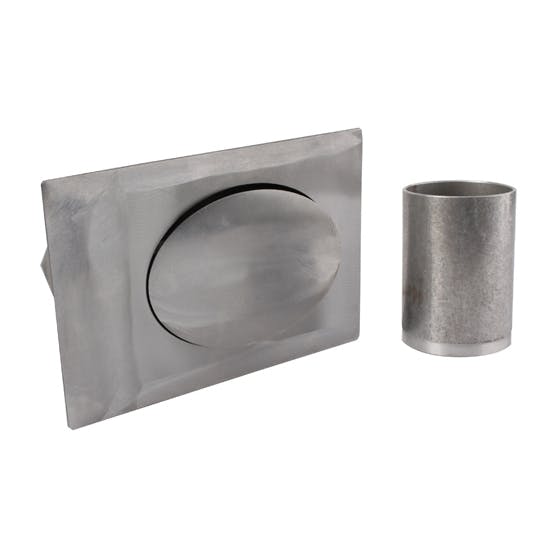 Hagan Street Rods 450 VF 45 Degree Flat Series LH Hinge Oval Fuel Door