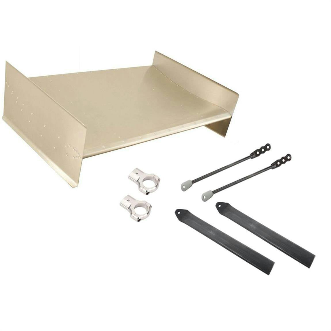 Sprint Car Nose Wing, Straight Boards w/Posts and Clamps