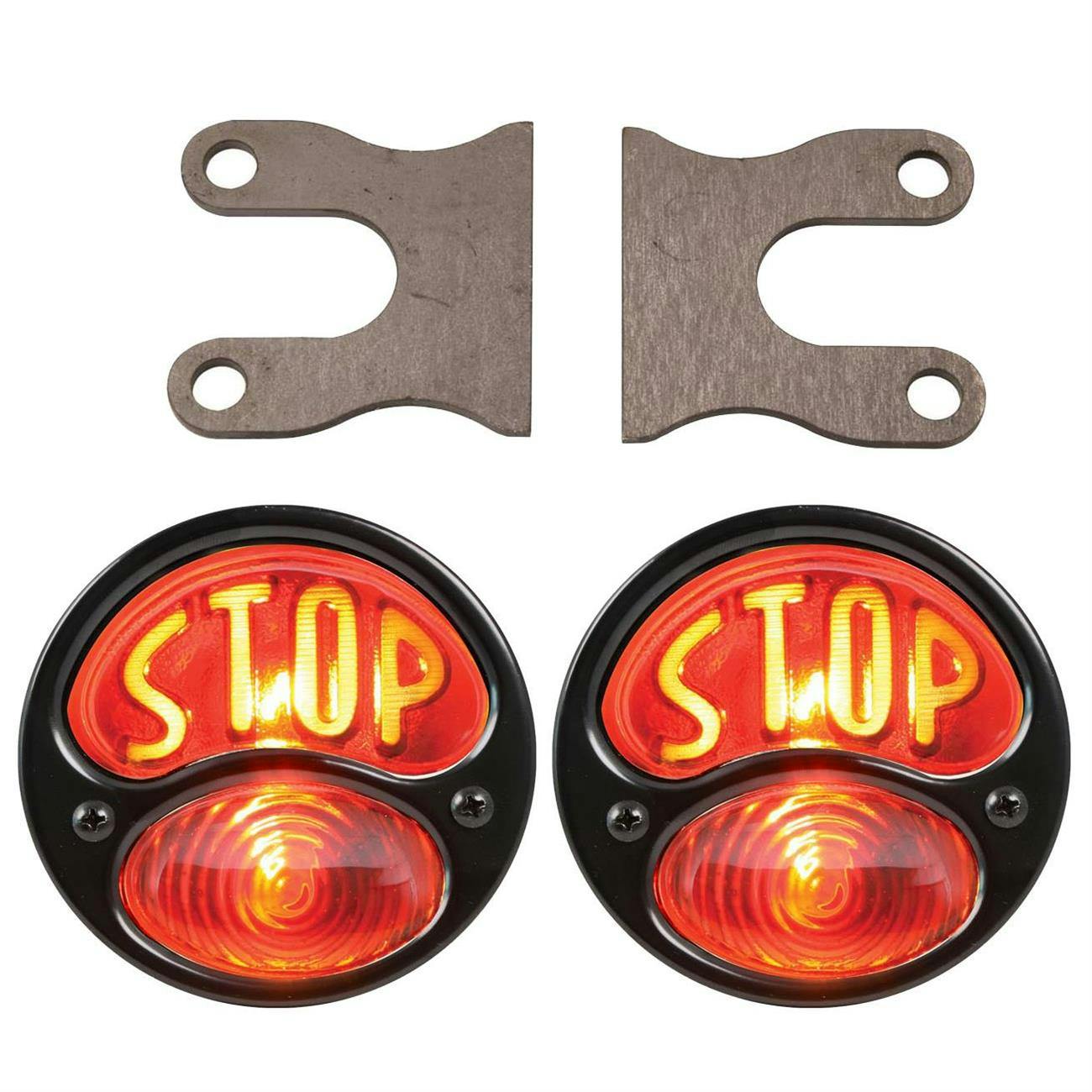 1928-31 Ford Replacement Tail Light Lens w/Stop & Brackets