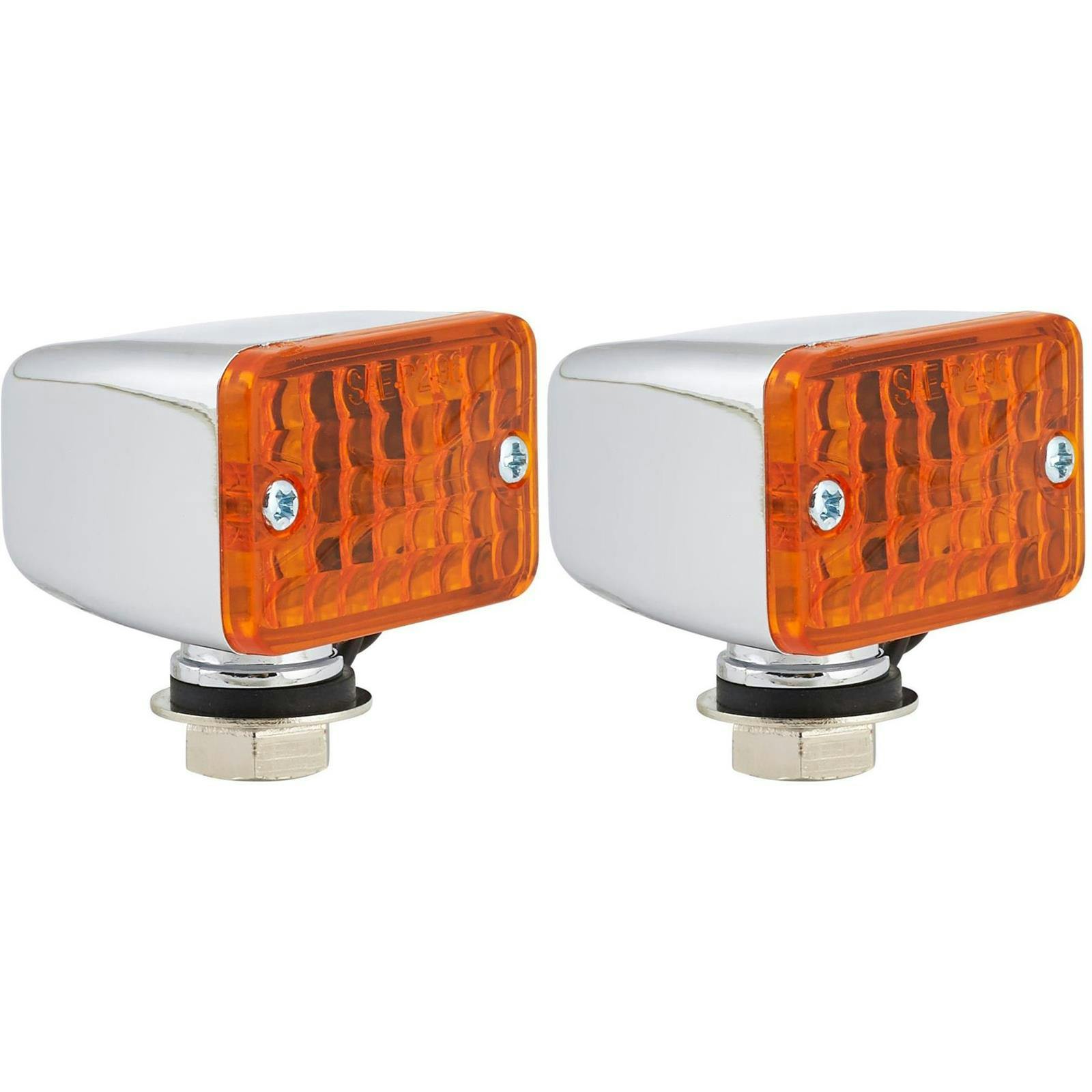 Universal Specialty Light, Single Filament Bulb, Amber Lens, Pair