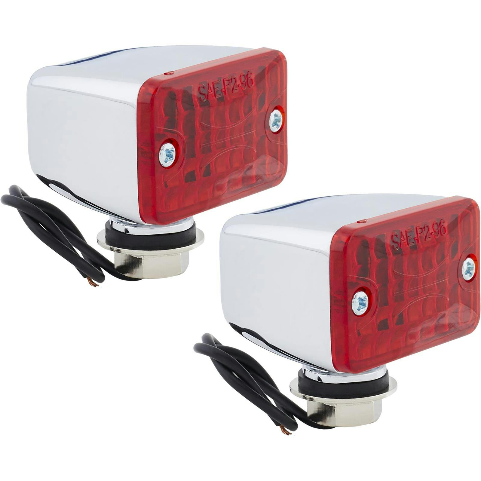 Universal Specialty Light, Single Filament Bulb, Red Lens, Pair